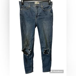 Free People distressed skinny jeans